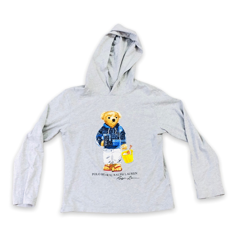 Polo by Ralph Lauren Gray Bear Graphic Hoodie